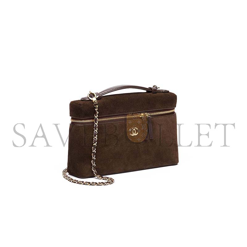 CHANEL MASTER SLIM TOP HANDLE VANITY CASE SUEDE AP5347 (23*15*5cm)